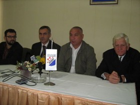 Predstavljanje HSP-ovih kandidata Na slici Jasmin Novljaković, Ivo Šimac, Veljko Novak i Mario Marot