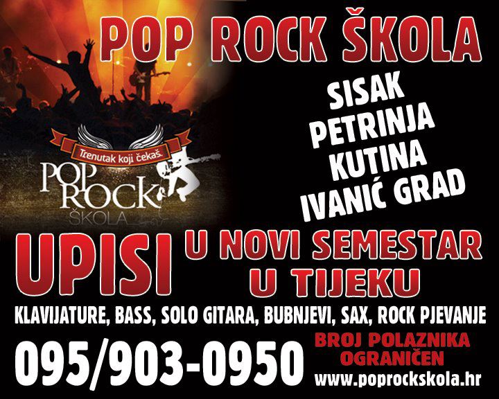 Upisi u Poprock školu Sisak, Kutina, Petrinja, Ivanić Grad Upisi u Poprock školu Sisak, Kutina, Petrinja, Ivanić Grad