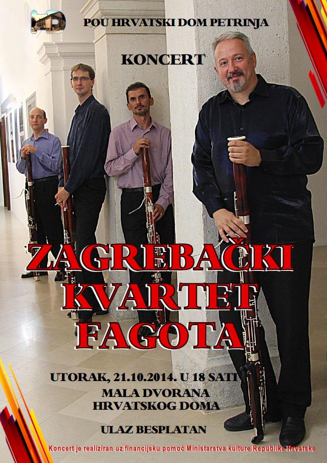 Zagrebački kvartet fagota nastupa u Petrinji Zagrebački kvartet fagota nastupa u Petrinji