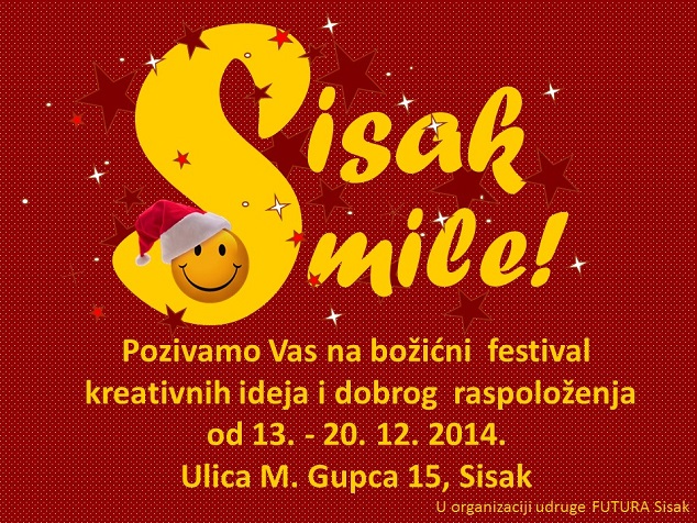 „Sisak smile“- Božićni festival kreativnih ideja i dobrog raspoloženja