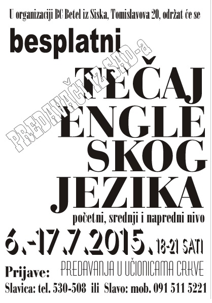 Prijavite se za besplatni tečaj engleskog jezika Prijavite se za besplatni tečaj engleskog jezika