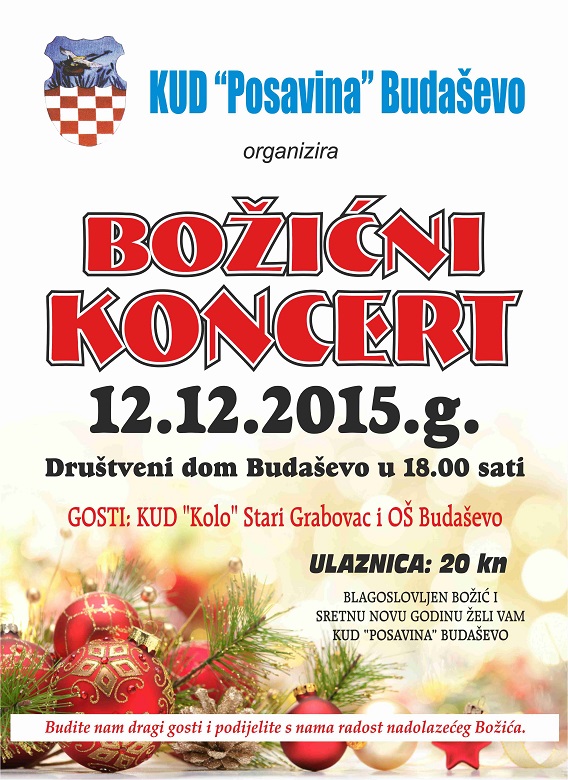Božićni koncert KUD-a “Posavina” Budaševo Božićni koncert KUD-a “Posavina” Budaševo
