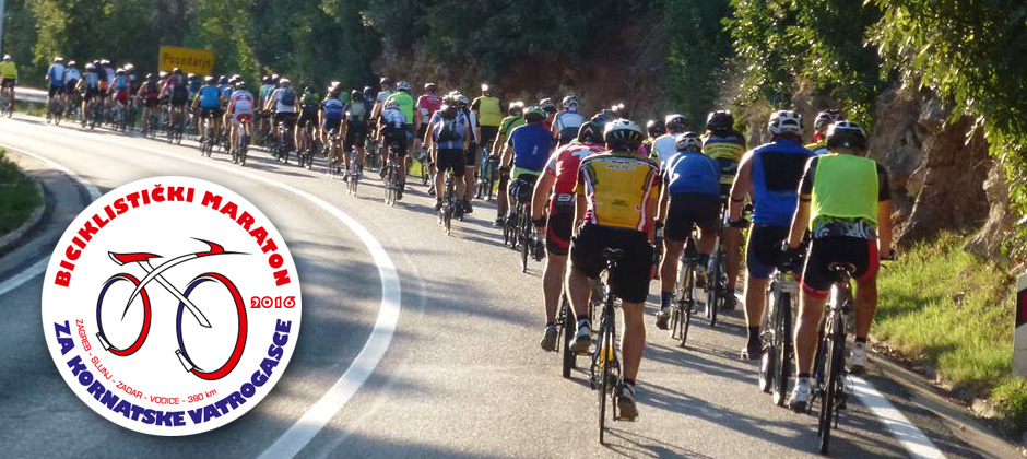 Sisački biciklisti na maratonu za kornatske vatrogasce Sisački biciklisti na maratonu za kornatske vatrogasce