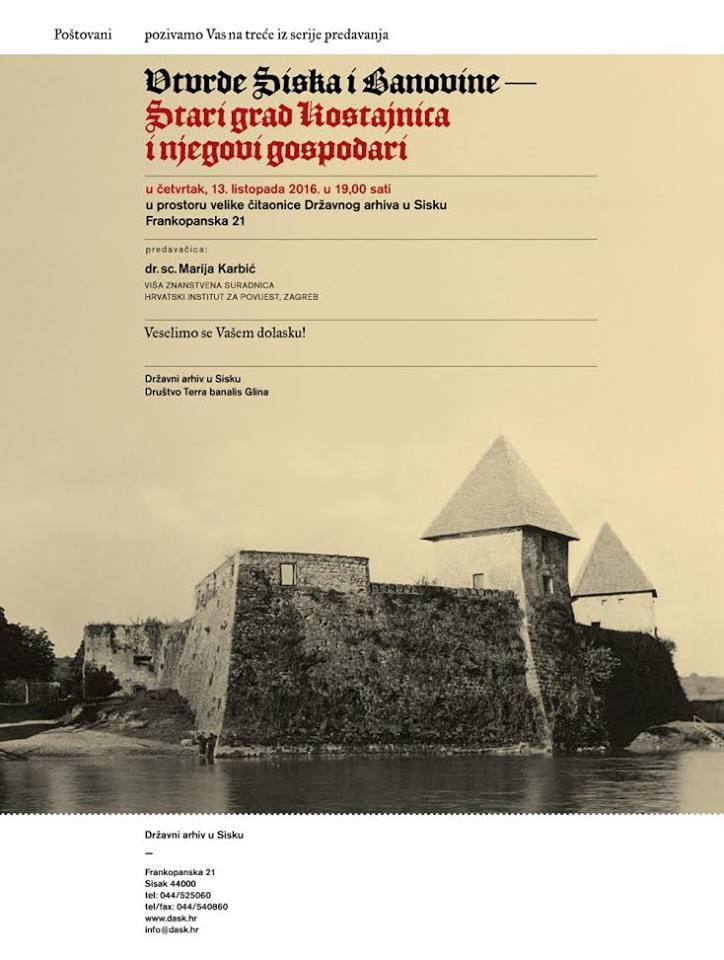 Predavanje o Starom gradu Kostajnica Predavanje o Starom gradu Kostajnica