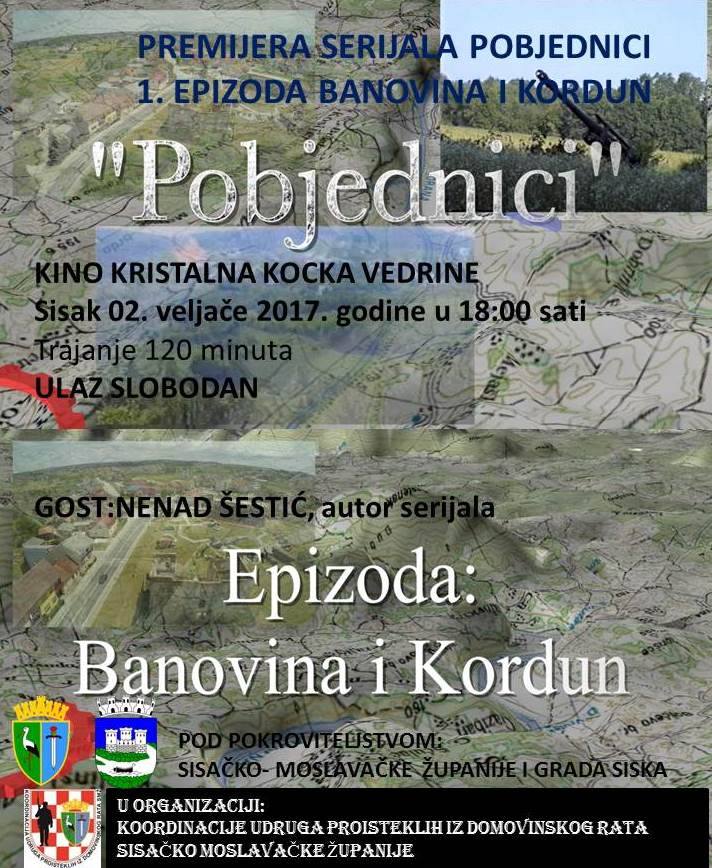 Premijera epizode „Banovina i Kordun“ iz serijala „Pobjednici“