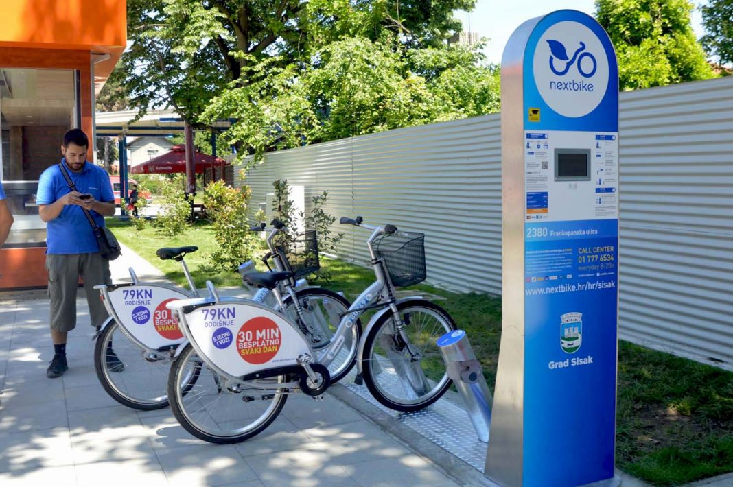 Sustav javnih bicikala NEXTBIKE starta i u Sisku Sustav javnih bicikala NEXTBIKE starta i u Sisku