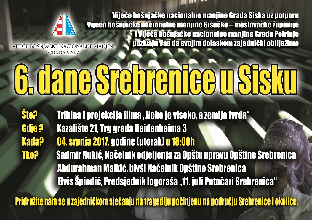 6. dani Srebrenice u Sisku 6. dani Srebrenice u Sisku