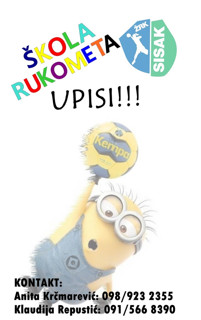 Upisi u Ženski rukometni klub Sisak Upisi u Ženski rukometni klub Sisak