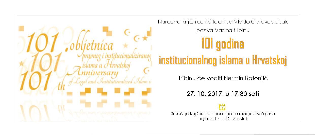 Tribina “101 godina institucionalnog islama u Hrvatskoj” Tribina “101 godina institucionalnog islama u Hrvatskoj”