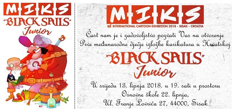 U Sisku 1. međunarodna dječja izložba karikatura “Black Sails” U Sisku 1. međunarodna dječja izložba karikatura “Black Sails”