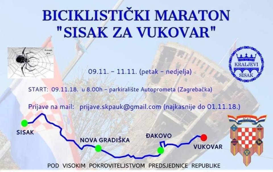 Biciklistički maraton “Sisak za Vukovar” Biciklistički maraton “Sisak za Vukovar”