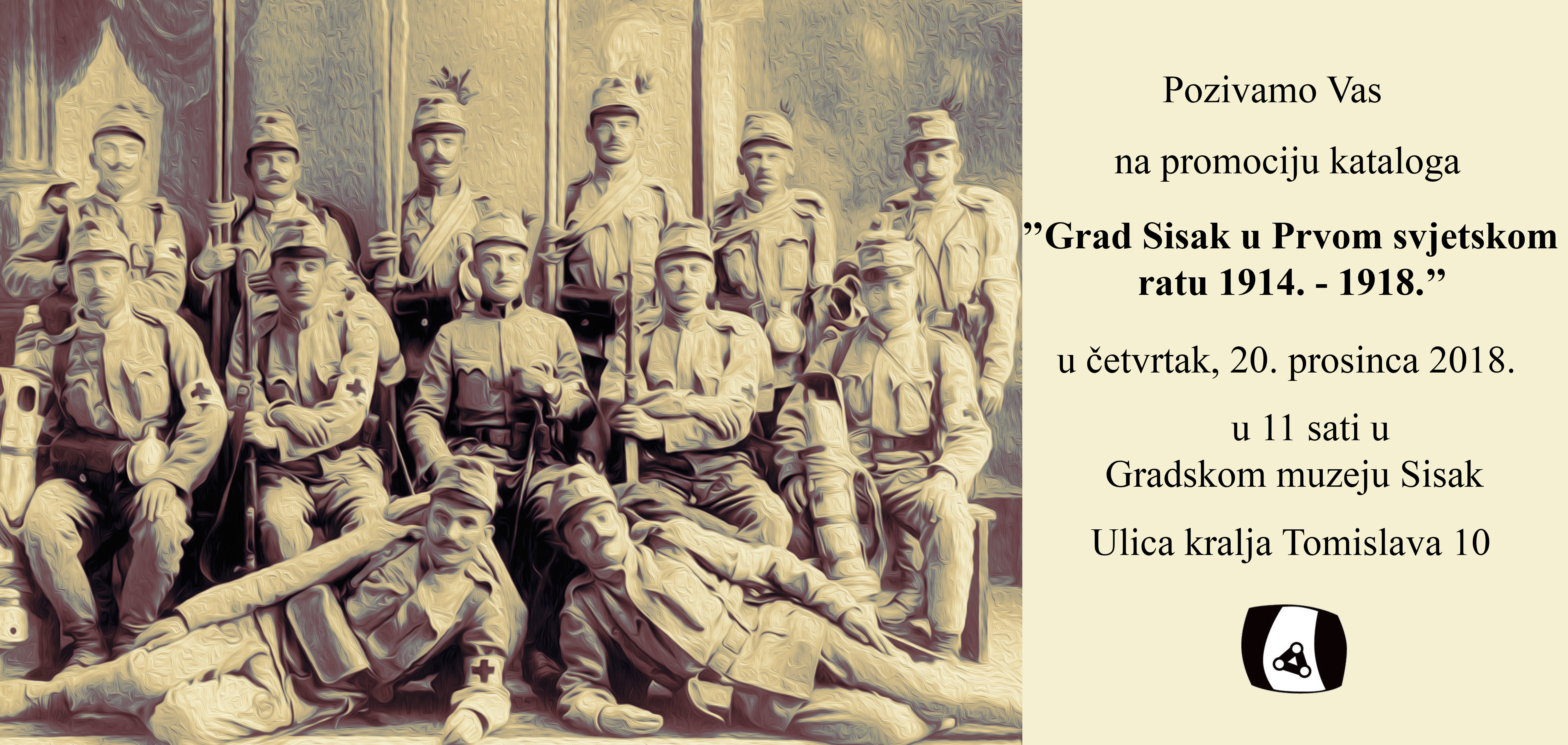 Promocija kataloga „Grad Sisak u Prvom svjetskom ratu 1914. – 1918.“. Promocija kataloga „Grad Sisak u Prvom svjetskom ratu 1914. – 1918.“.