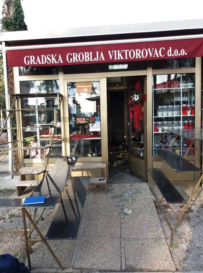 Provala u cvjećarnicu na sisačkom groblju Provala u cvjećarnicu na sisačkom groblju