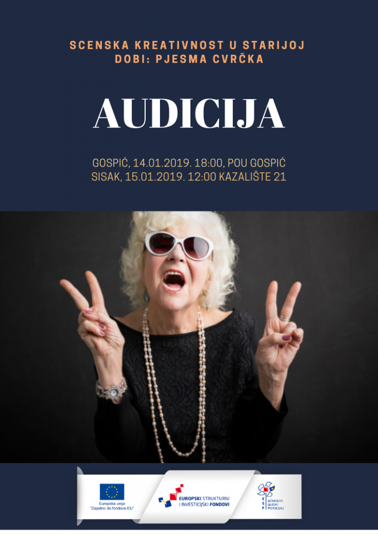 Glumačka audicija za starije od 55 godina