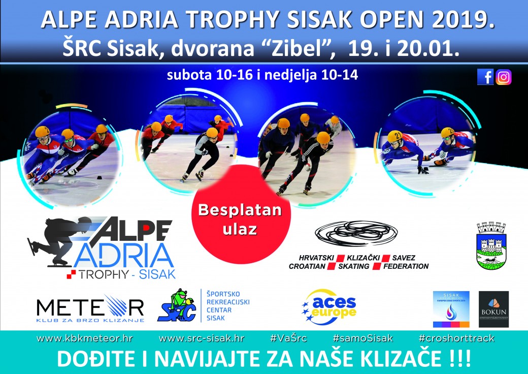Za vikend brzoklizački Alpe Adria Trophy spektakl u Sisku Za vikend brzoklizački Alpe Adria Trophy spektakl u Sisku