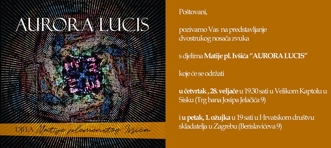 Promocija nosača zvuka s djelima sisačkog svećenika Matije pl. Ivšića Promocija nosača zvuka s djelima sisačkog svećenika Matije pl. Ivšića