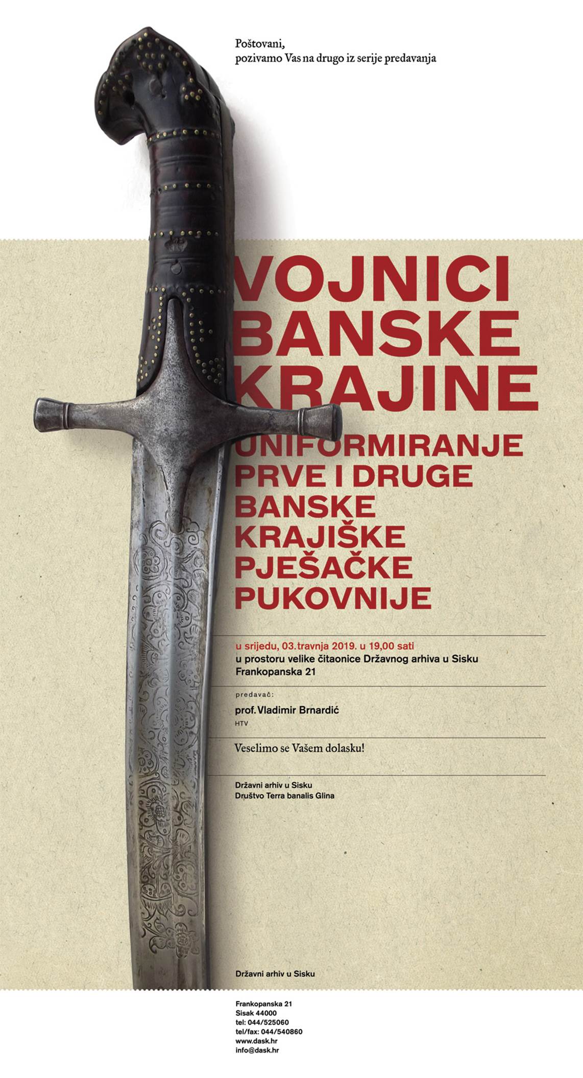 Predavanje o uniformiranju I. i II. Banske krajiške pješačke pukovnije Predavanje o uniformiranju I. i II. Banske krajiške pješačke pukovnije