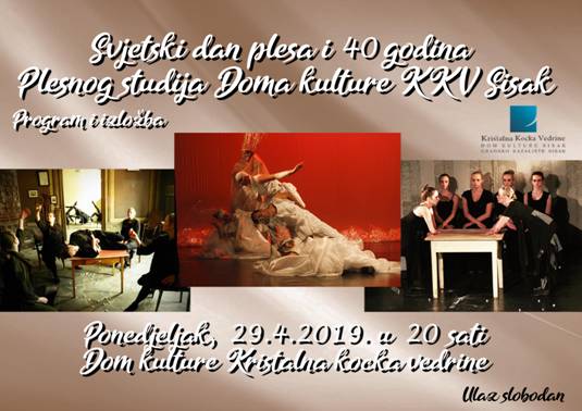 Slavi se 40 godina postojanja Plesnog studija Doma kulture Kristalna kocka vedrine Sisak Slavi se 40 godina postojanja Plesnog studija Doma kulture Kristalna kocka vedrine Sisak
