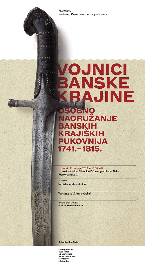Predavanje “Osobno naoružanje banskih krajiških pukovnija 1741. – 1815.” Predavanje “Osobno naoružanje banskih krajiških pukovnija 1741. – 1815.”