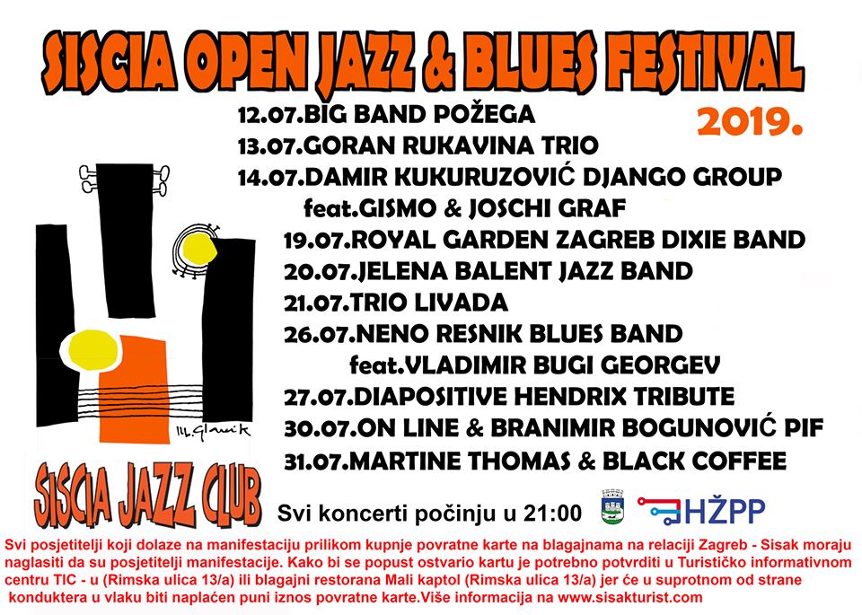 14. Siscia Open Jazz & Blues Festival od 12. do 31. srpnja 14. Siscia Open Jazz & Blues Festival od 12. do 31. srpnja