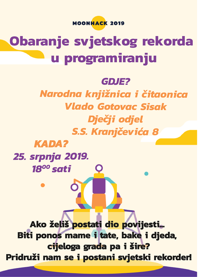 Dovedite djecu u Dječju knjižnicu da pomognu srušiti svjetski rekord u programiranju Dovedite djecu u Dječju knjižnicu da pomognu srušiti svjetski rekord u programiranju