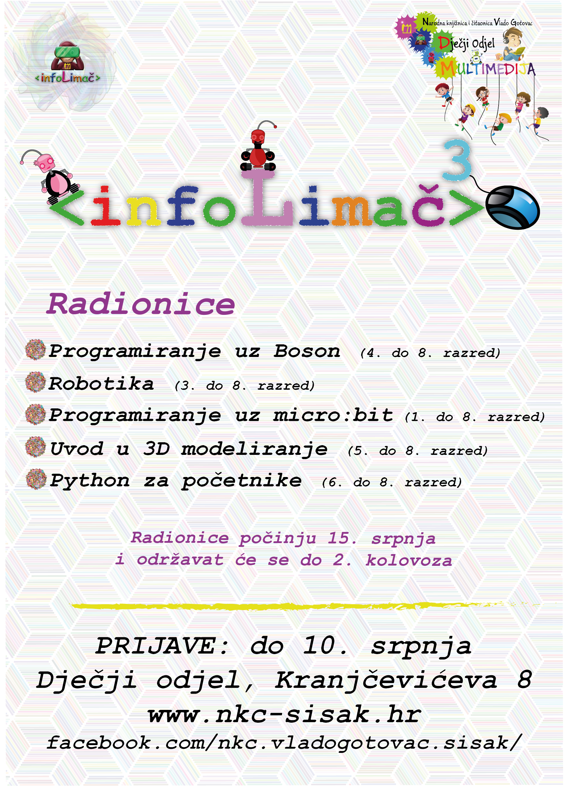 Prijava za informatičke radionice u dječjoj knjižnici Prijava za informatičke radionice u dječjoj knjižnici