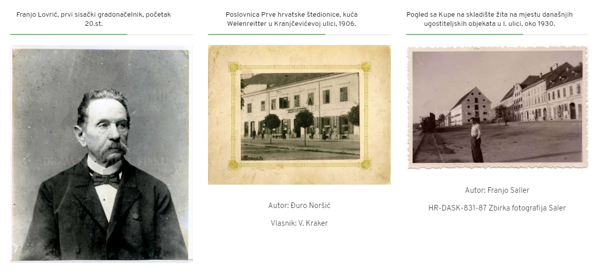 Virtualna izložba “Sisak kroz objektiv starih sisačkih fotografa od kraja 19. stoljeća do 1940.” Virtualna izložba “Sisak kroz objektiv starih sisačkih fotografa od kraja 19. stoljeća do 1940.”