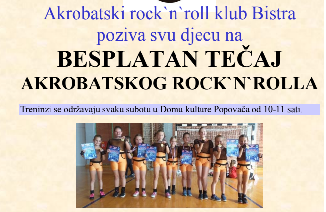 Besplatan tečaj akrobatskog rock’n’rolla u Popovači Besplatan tečaj akrobatskog rock’n’rolla u Popovači