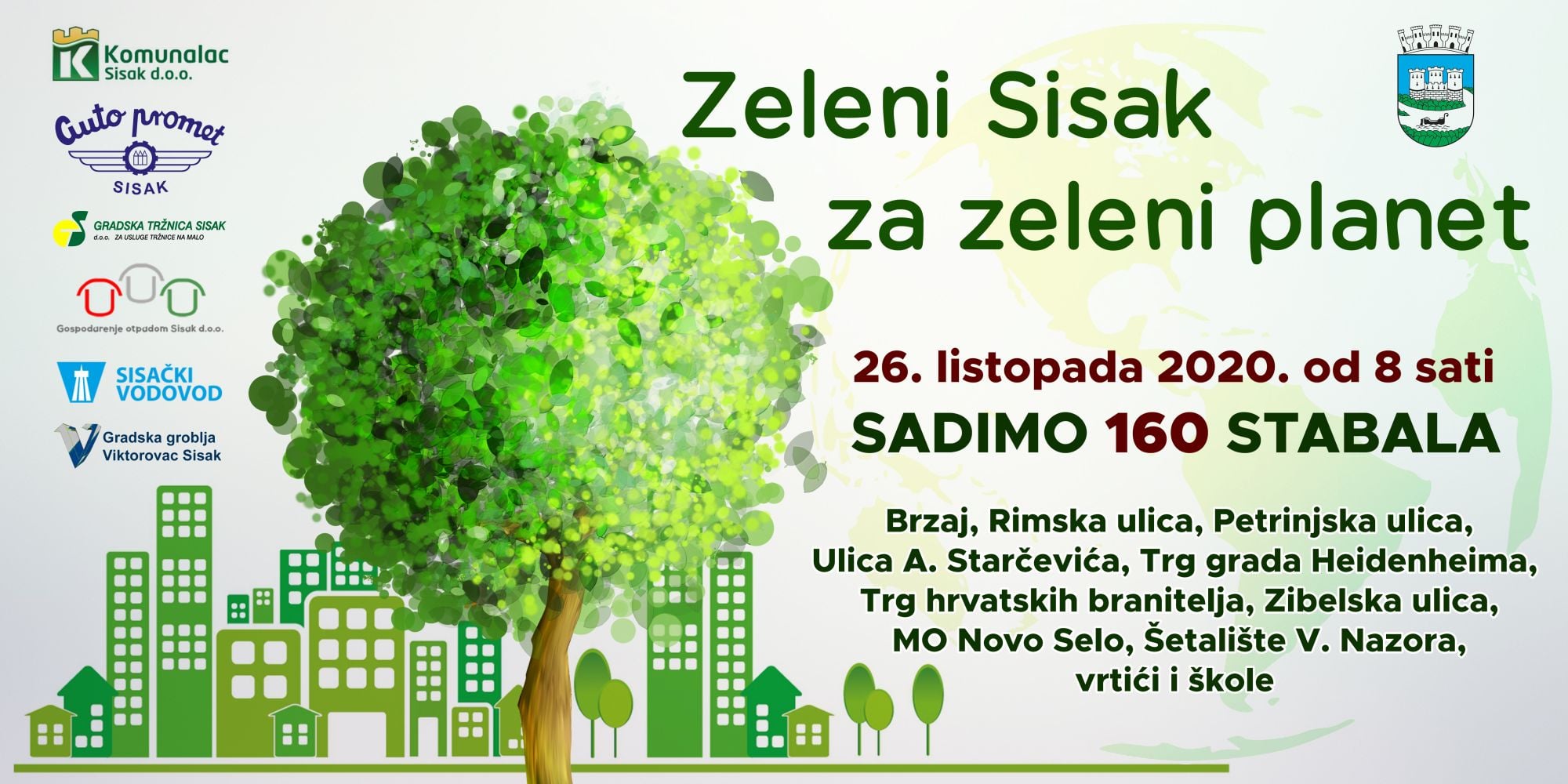 U ponedjeljak Zeleni Sisak sadi stabla U ponedjeljak Zeleni Sisak sadi stabla