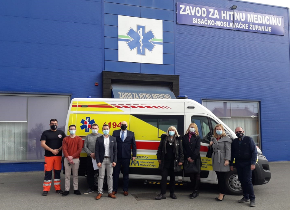 International Medical Corps donira ambulantno vozilo Zavodu za hitnu medicinu Sisačko-moslavačke županije International Medical Corps donira ambulantno vozilo Zavodu za hitnu medicinu Sisačko-moslavačke županije