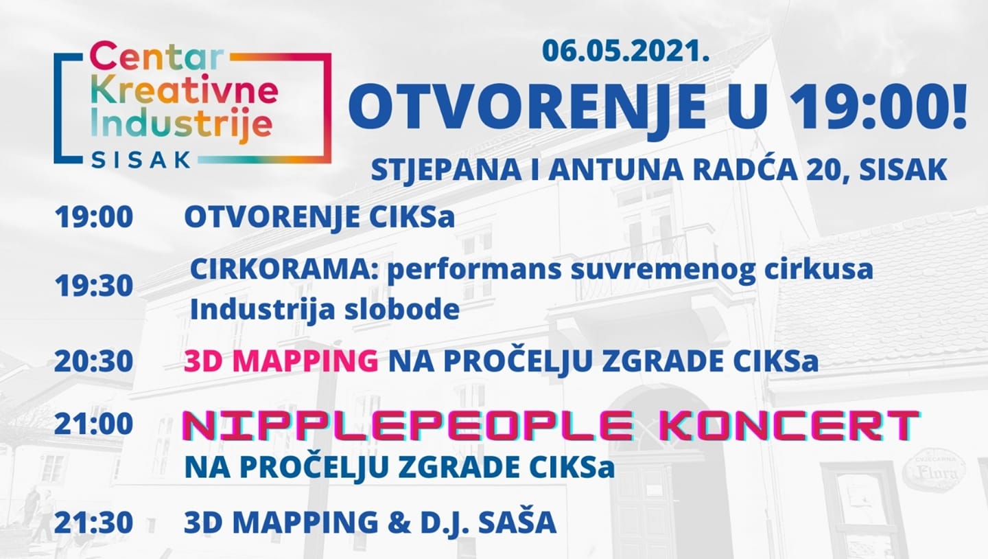 U četvrtak uz bogat program otvorenje Centra kreativne industrije Sisak U četvrtak uz bogat program otvorenje Centra kreativne industrije Sisak