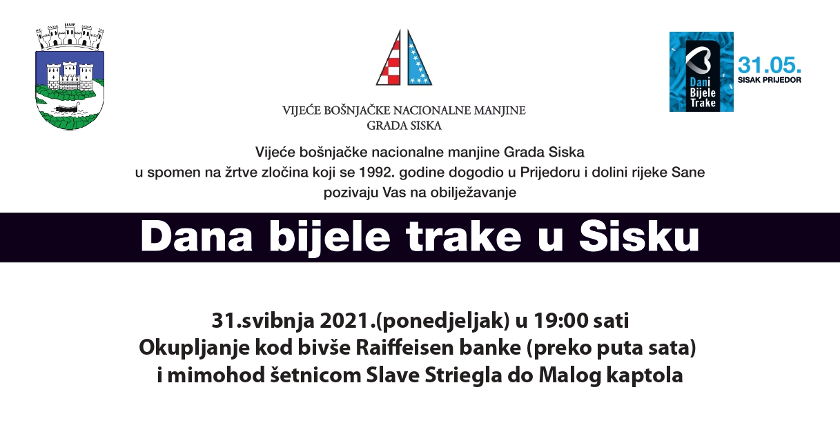 Dan bijelih traka u ponedjeljak i u Sisku