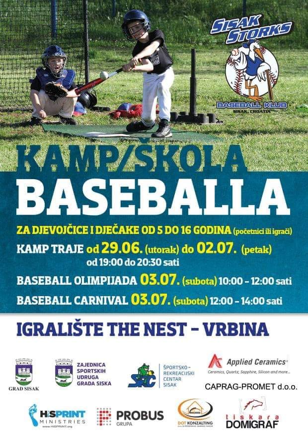 Počinje škola baseballa u Sisku Počinje škola baseballa u Sisku