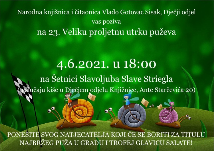 Stiže velika proljetna utrka puževa Stiže velika proljetna utrka puževa