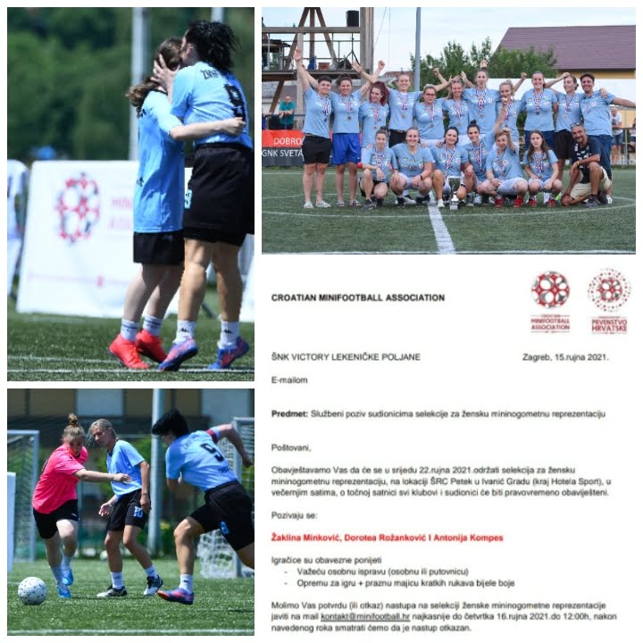 Tri djevojke iz Lekenika u selekciji ženske mininogometne reprezentacije Tri djevojke iz Lekenika u selekciji ženske mininogometne reprezentacije
