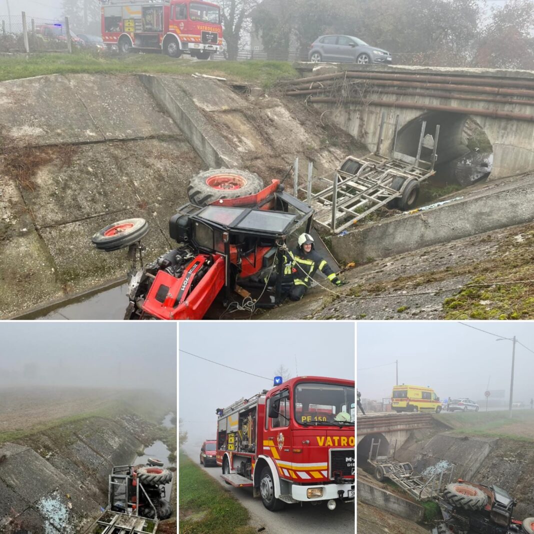 U slijetanju traktora u Petrinji teško ozlijeđen vozač U slijetanju traktora u Petrinji teško ozlijeđen vozač