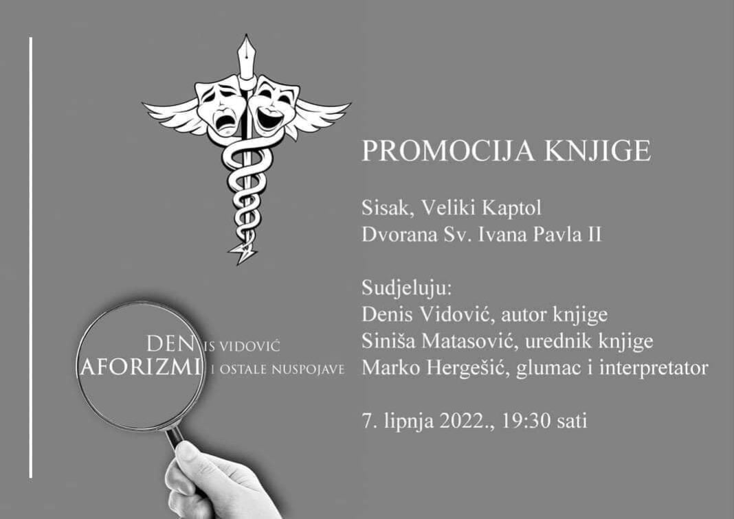 Predstavljanje knjige Denisa Vidovića „Aforizmi i ostale nuspojave“ Predstavljanje knjige Denisa Vidovića „Aforizmi i ostale nuspojave“