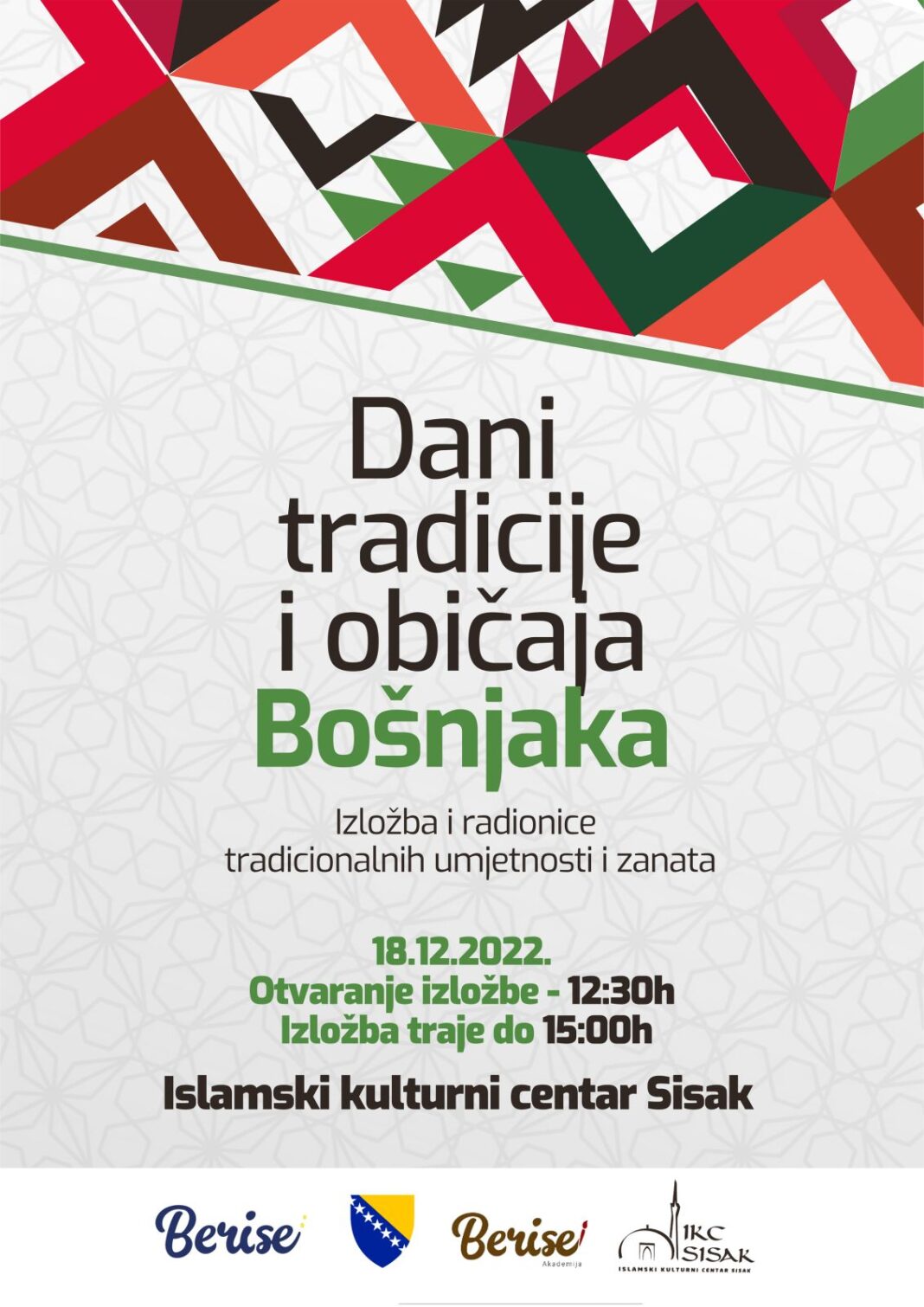 Dani tradicije i običaja Bošnjaka ove nedjelje u Sisku Dani tradicije i običaja Bošnjaka ove nedjelje u Sisku