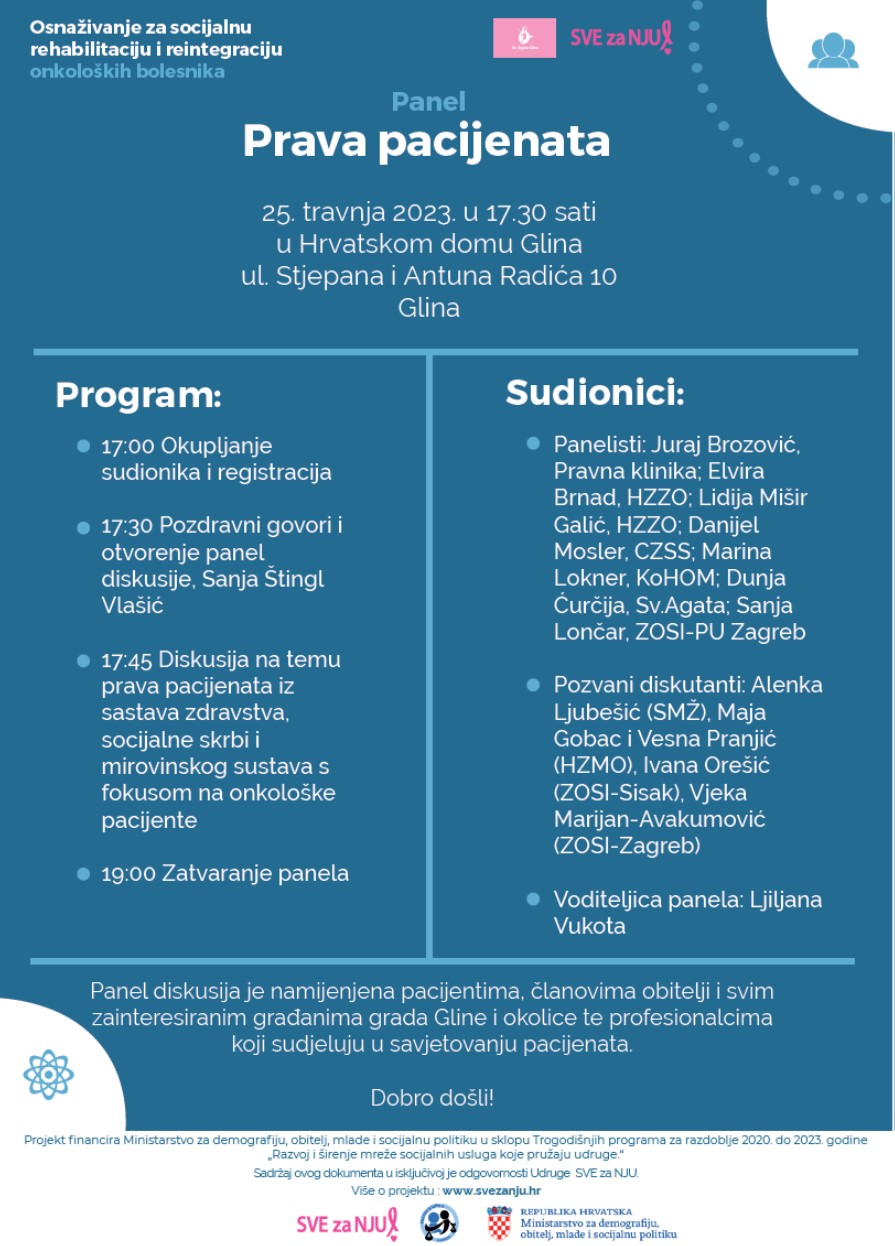 Panel diskusija „Prava pacijenata“ u Glini Panel diskusija „Prava pacijenata“ u Glini