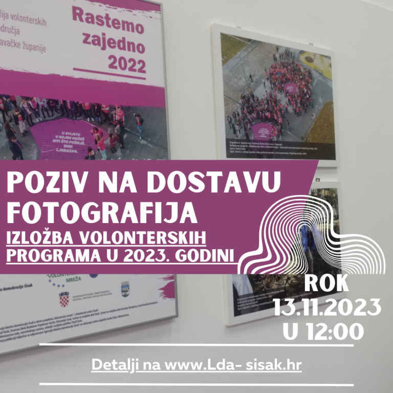 Poziv na dostavu fotografija za izložbu volonterskih programa u 2023. godini