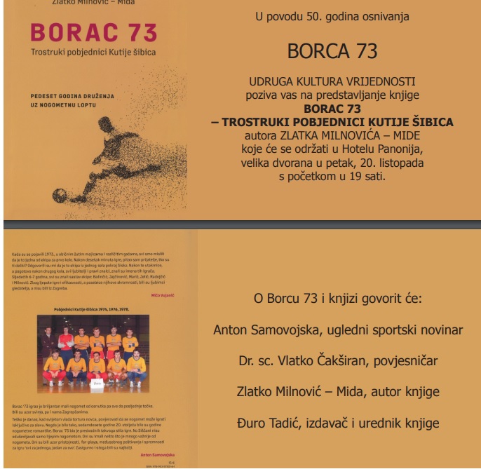 Predstavljanje knjige “Borac 73. – trostruki pobjednici Kutije šibica” Predstavljanje knjige “Borac 73. – trostruki pobjednici Kutije šibica”