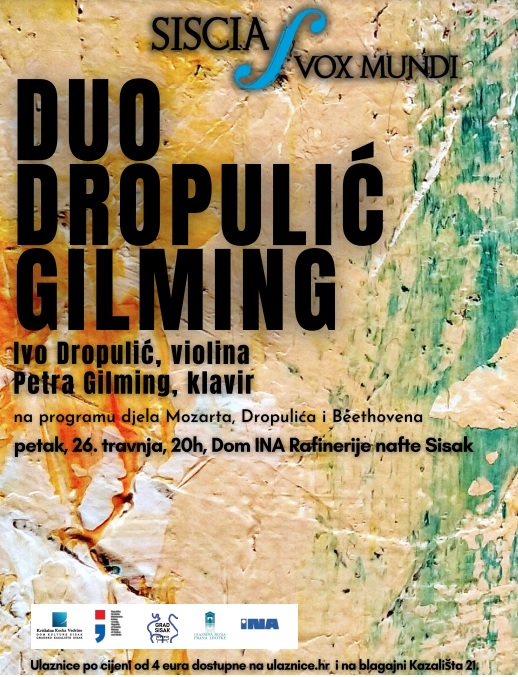 Koncert dua Dropulić Gilming u Domu rafinerije Koncert dua Dropulić Gilming u Domu rafinerije