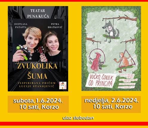 Za vikend, u sklopu Dana grada, dvije dječje predstave Za vikend, u sklopu Dana grada, dvije dječje predstave