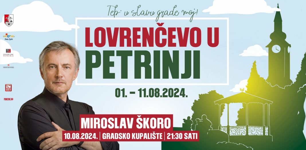 U subotu Petrinja slavi Lovrenčevo U subotu Petrinja slavi Lovrenčevo