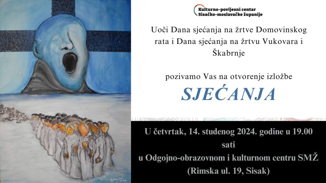 Izložba “Sjećanja” uoči Dana sjećanja na žrtve Domovinskog rata i Dana sjećanja na žrtvu Vukovara i Škabrnje Izložba “Sjećanja” uoči Dana sjećanja na žrtve Domovinskog rata i Dana sjećanja na žrtvu Vukovara i Škabrnje