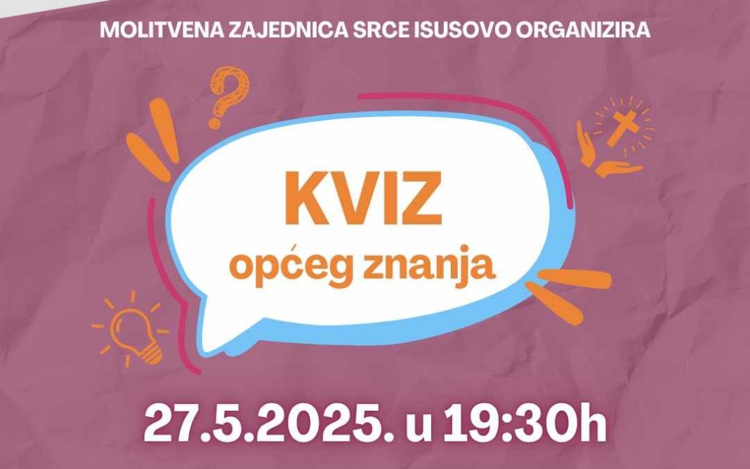 Kviz općeg znanja u Pastoralnom centru katedralne župe u Sisku Kviz općeg znanja u Pastoralnom centru katedralne župe u Sisku