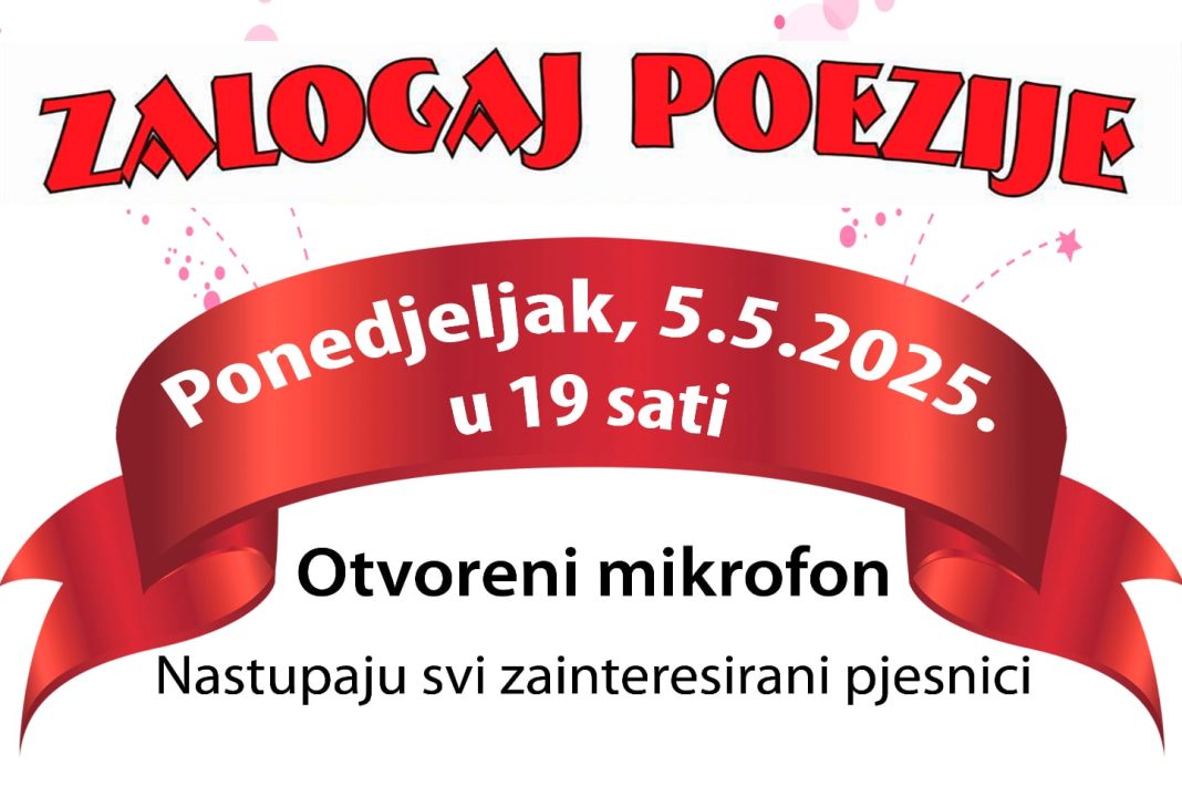 “Zalogaj poezije” ovog ponedjeljka u Sisku “Zalogaj poezije” ovog ponedjeljka u Sisku
