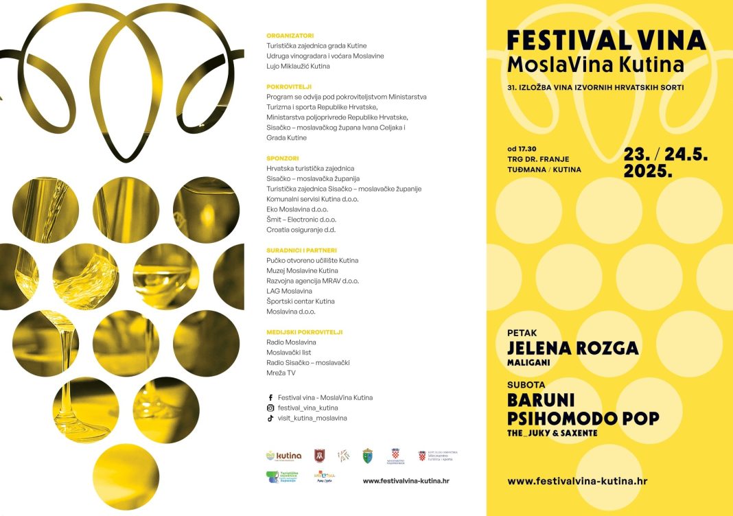 Idućeg vikenda je Festival vina – MoslaVina Kutina 2025. Idućeg vikenda je Festival vina – MoslaVina Kutina 2025.