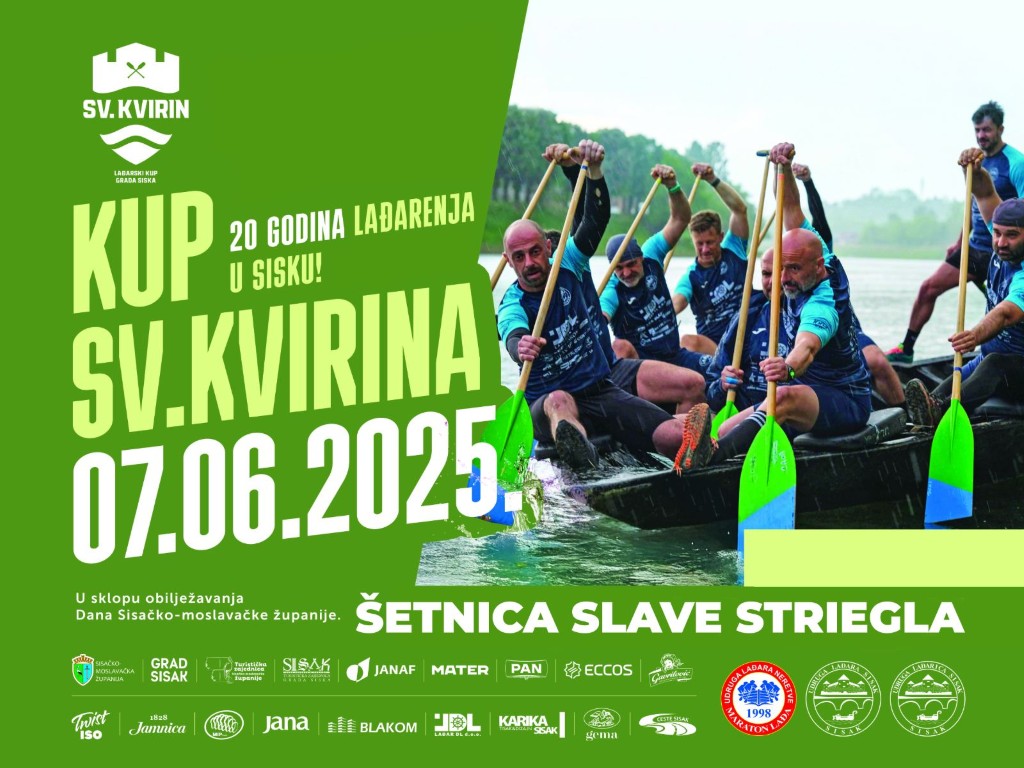 Ove subote u Sisku će se održati Kup svetog Kvirina – utrka lađara Ove subote u Sisku će se održati Kup svetog Kvirina – utrka lađara