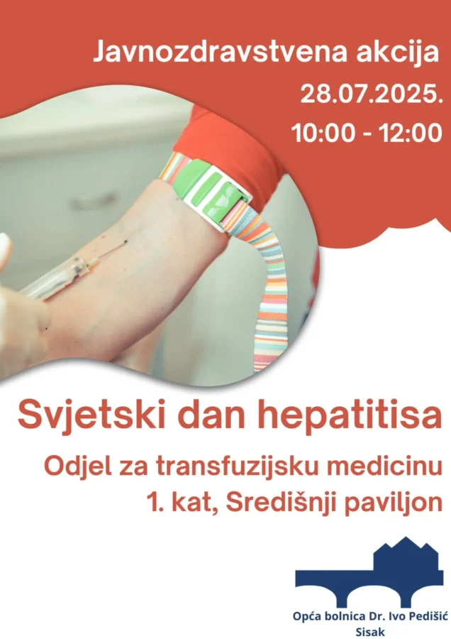 U sisačkoj bolnici besplatno testiranje na hepatitis C U sisačkoj bolnici besplatno testiranje na hepatitis C
